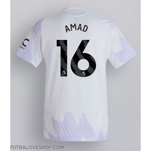 Dres Manchester United Amad Diallo #16 Preč 2025-26 Krátky Rukáv